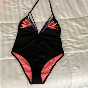 Victoria’s Secret pink one piece halter swimsuit